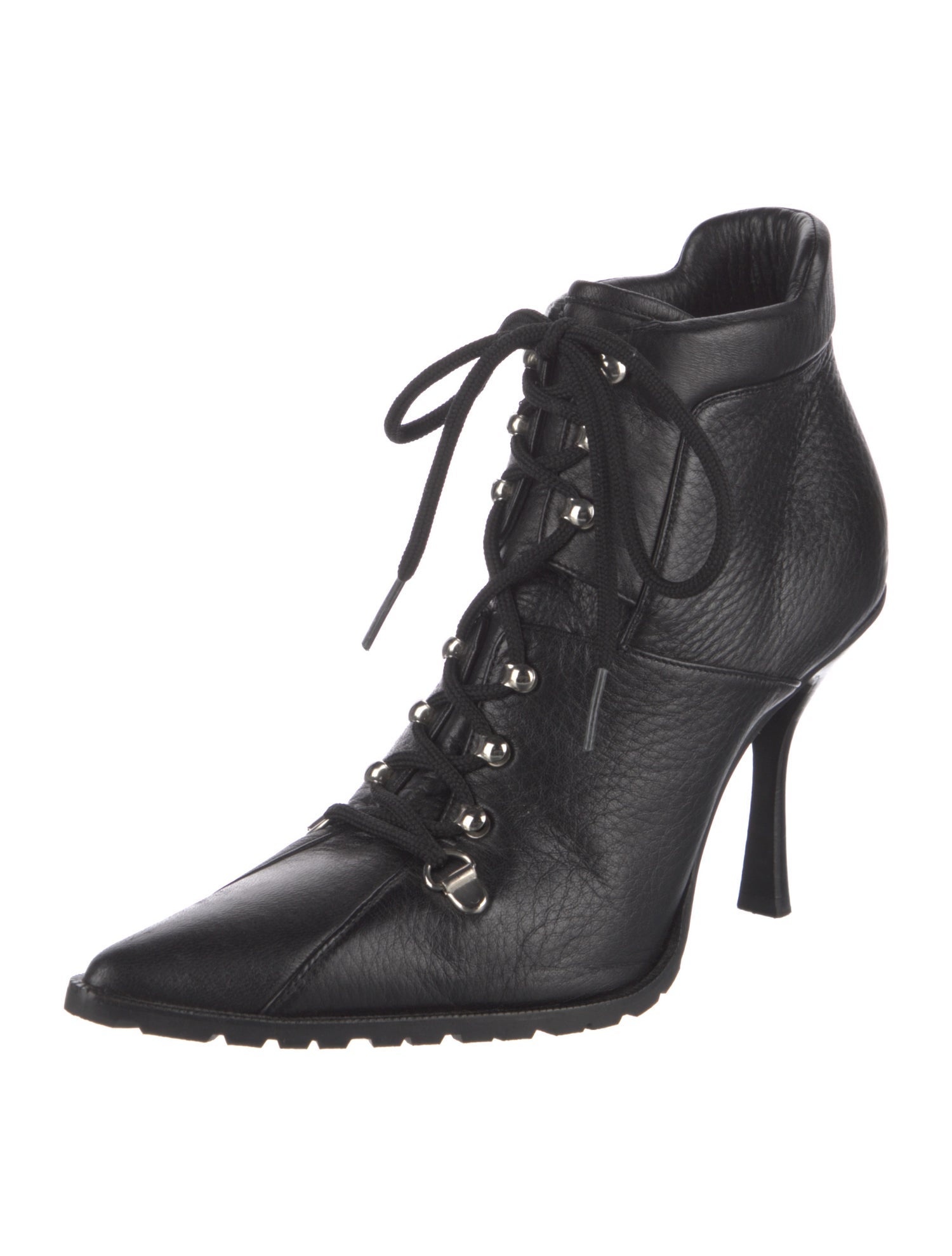 Michael Kors Leather Lace-Up Boots