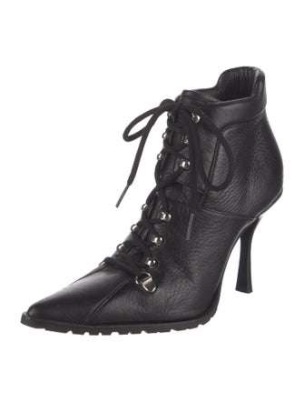 Michael Kors Leather Lace-Up Boots