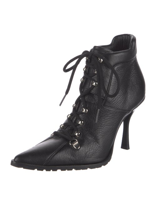 Michael Kors Leather Lace-Up Boots