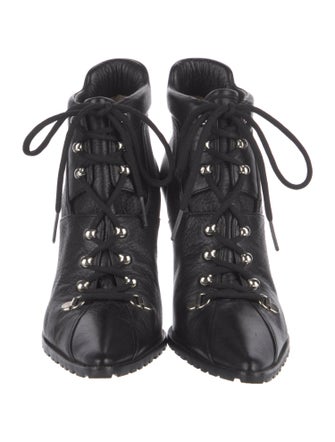 Michael Kors Leather Lace-Up Boots