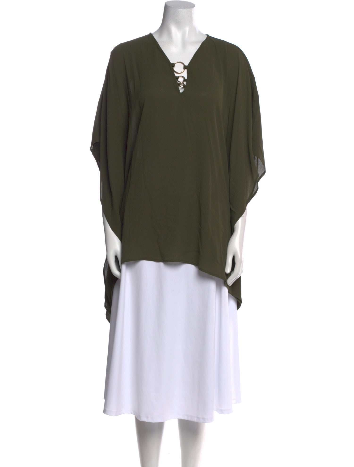 Michael Kors V-Neck Three-Quarter Sleeve Tunic