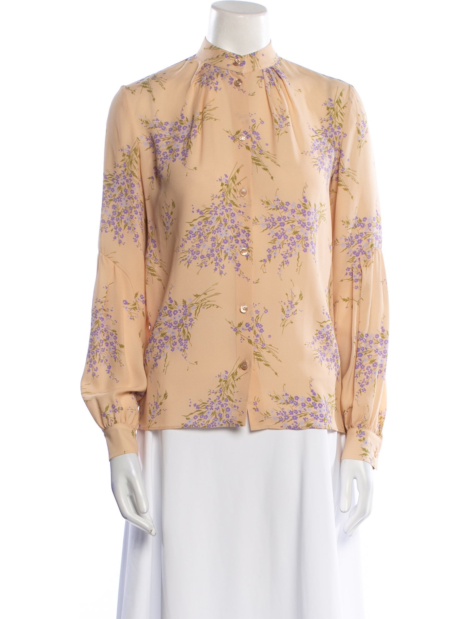 Michael Kors Silk Floral Print Blouse