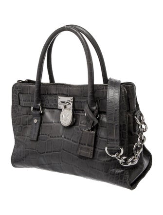 Michael Michael Kors Embossed Leather Top Handle Bag