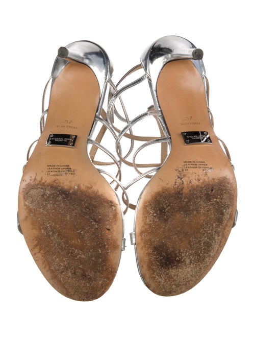 Michael Kors Leather Animal Print Gladiator Sandals