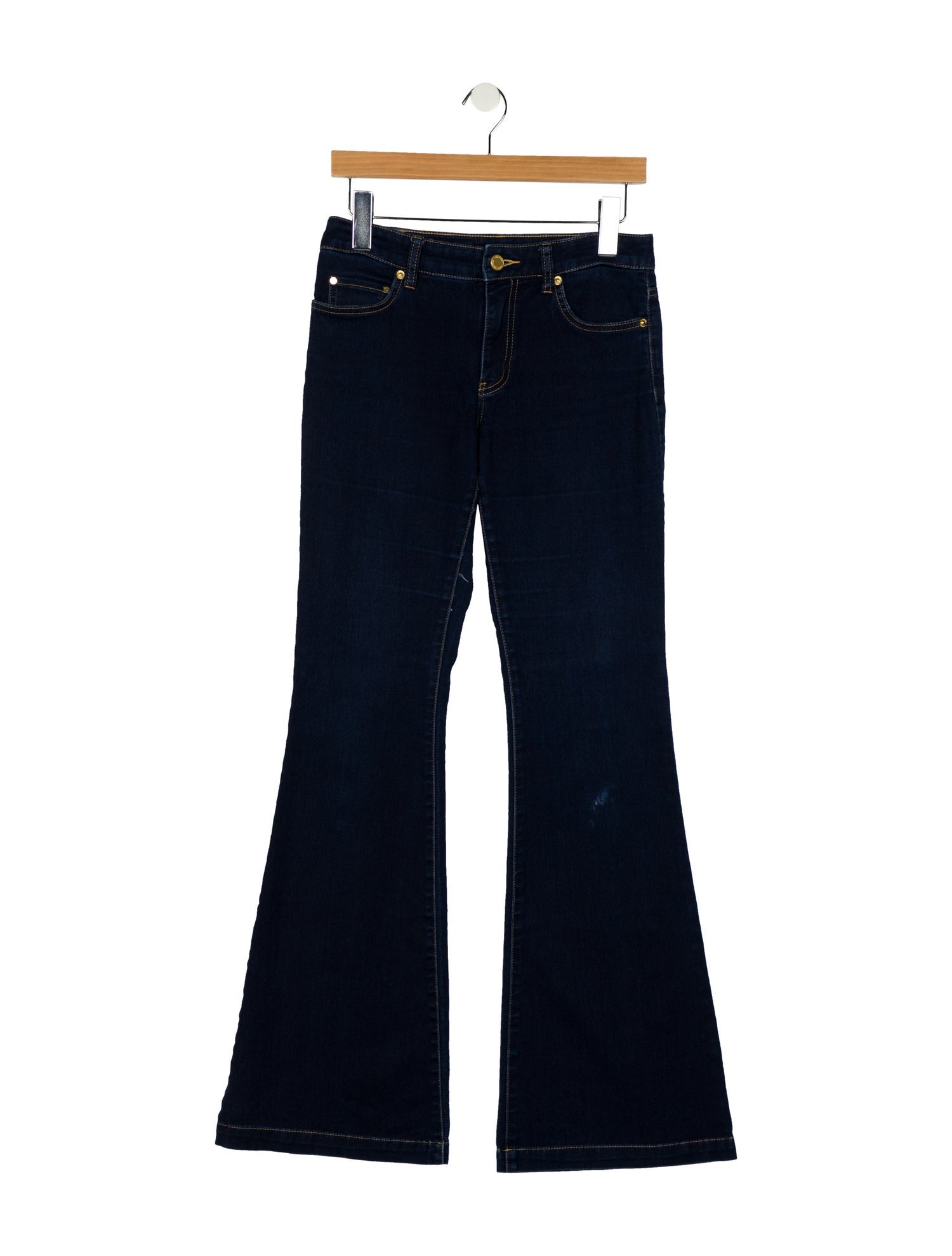 Michael Kors Mid-Rise Wide Leg Jeans