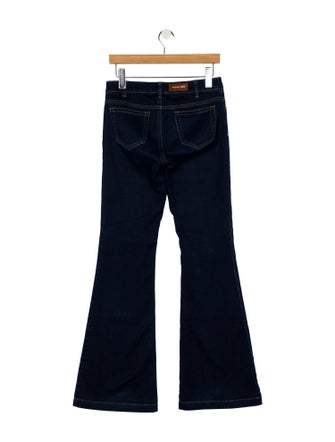 Michael Kors Mid-Rise Wide Leg Jeans