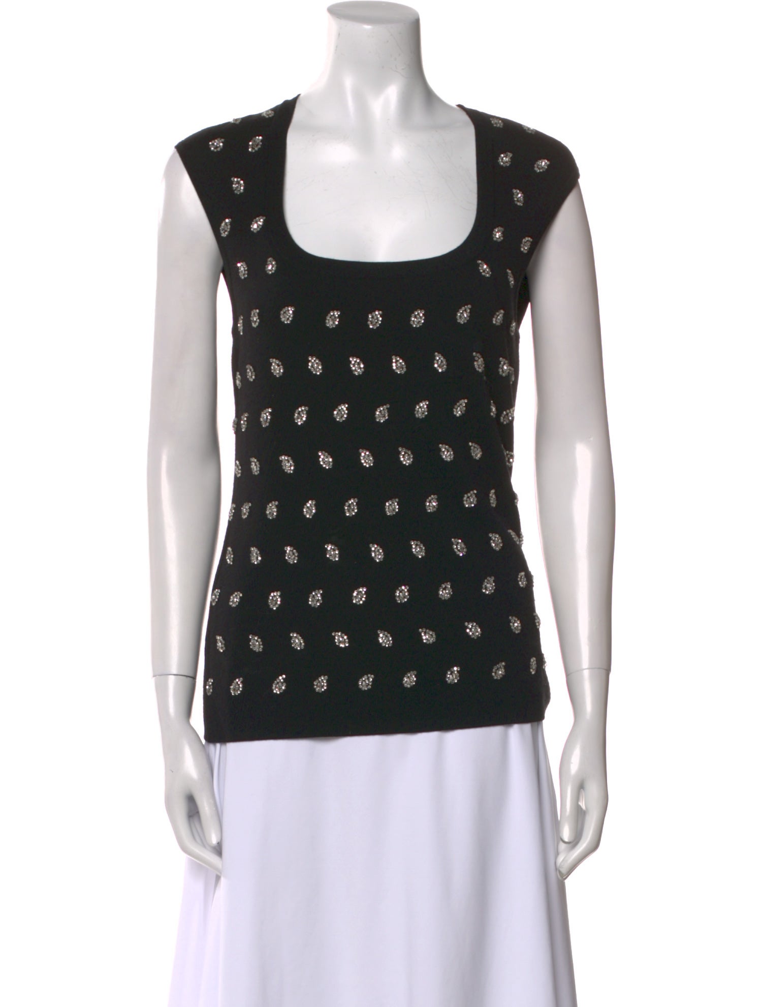 Michael Kors Merino Wool Printed Top