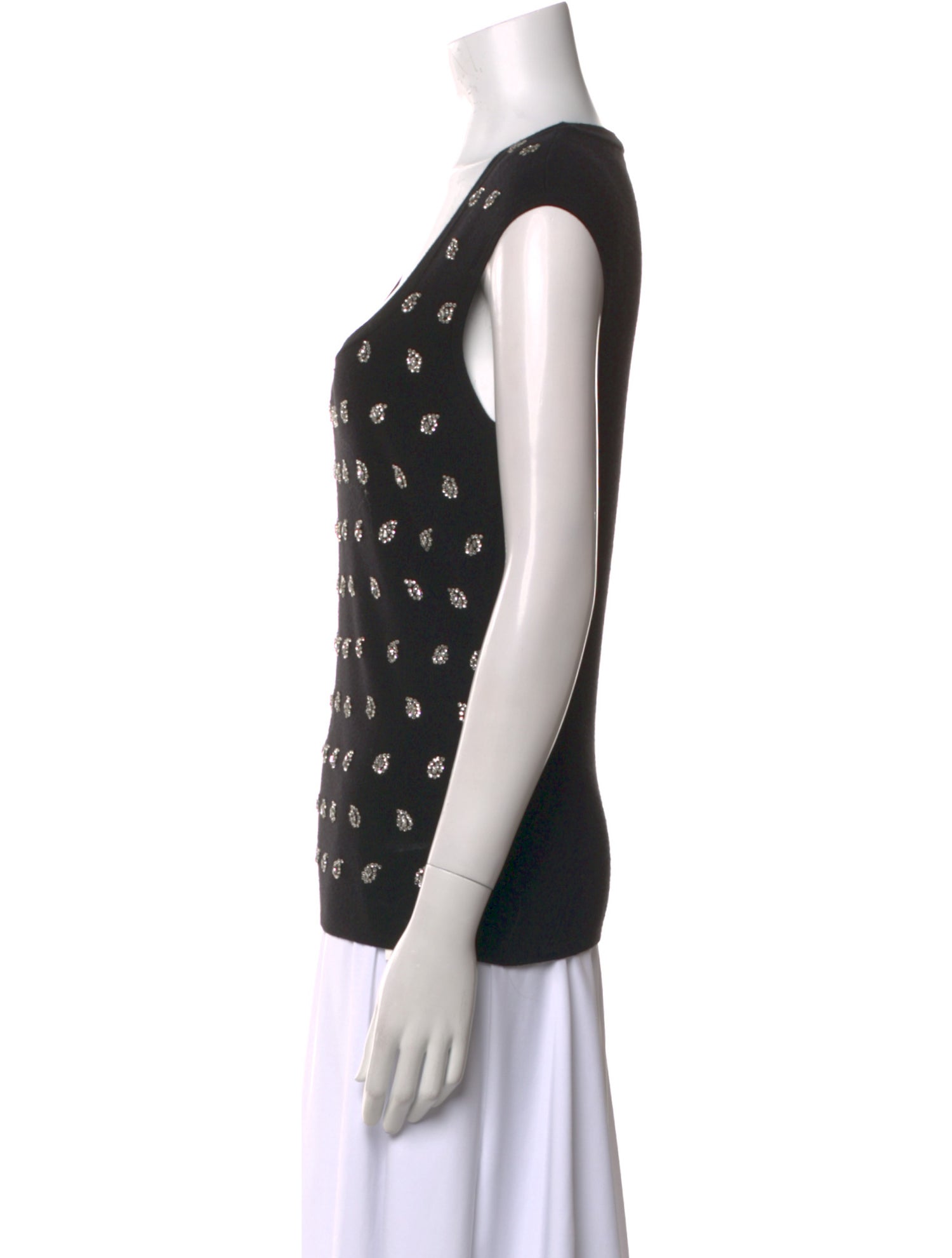 Michael Kors Merino Wool Printed Top