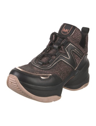 Michael Kors Leather Wedge Sneakers