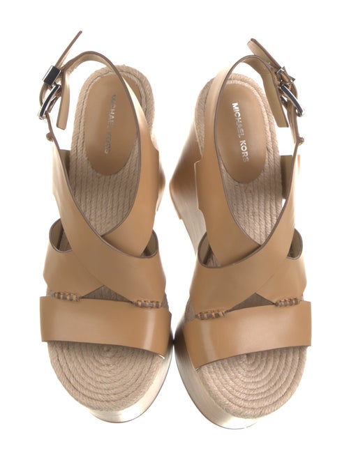 Michael Kors Leather Animal Print Slingback Sandals