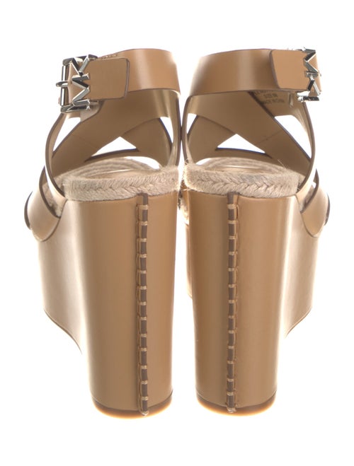 Michael Kors Leather Animal Print Slingback Sandals