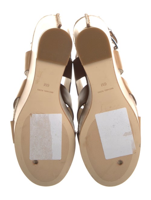 Michael Kors Leather Animal Print Slingback Sandals