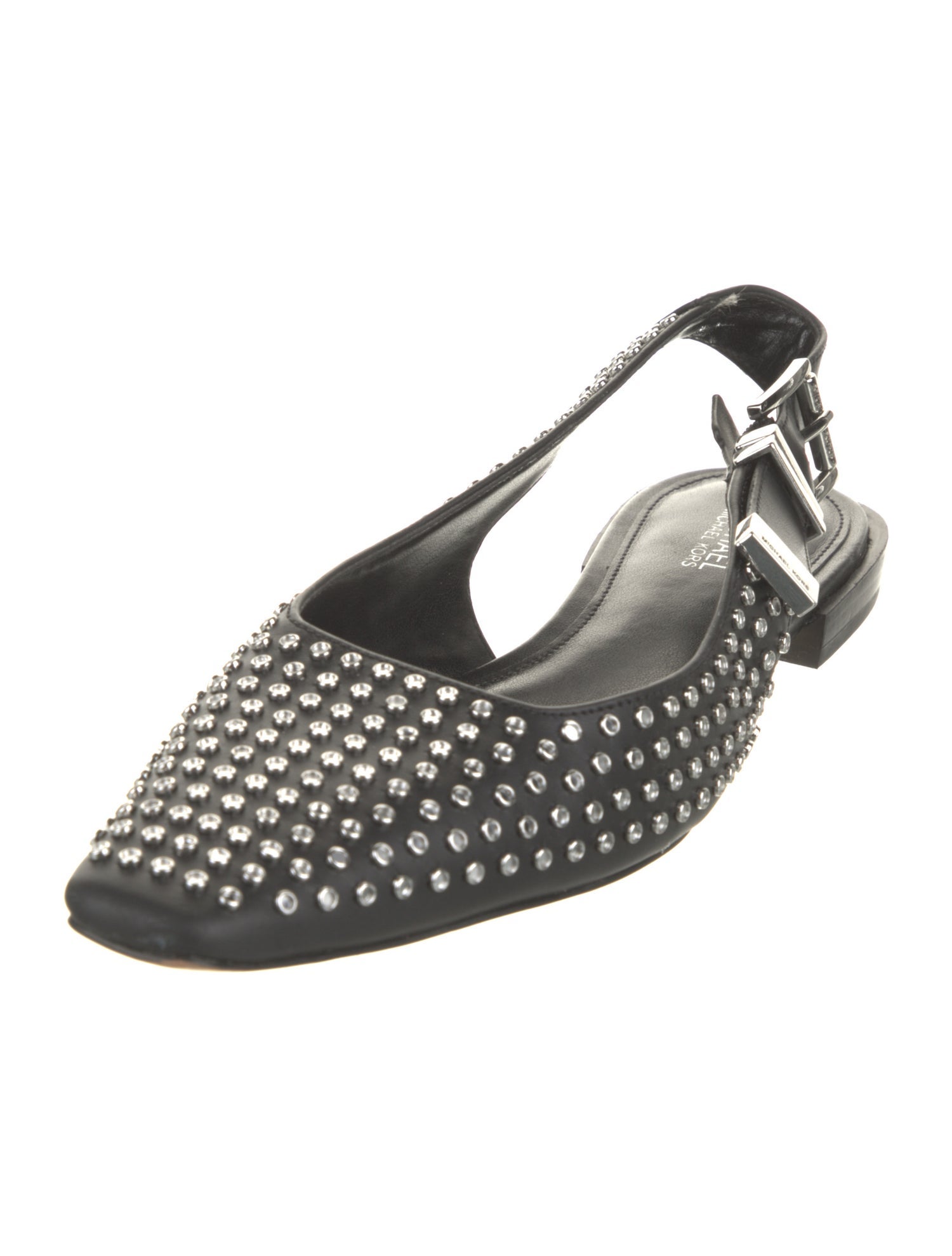 Michael Kors Leather Polka Dot Print Slingback Flats