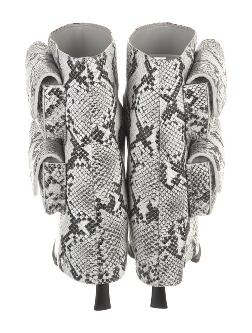 Michael Kors Leather Animal Print Lace-Up Boots