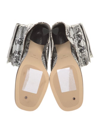 Michael Kors Leather Animal Print Lace-Up Boots