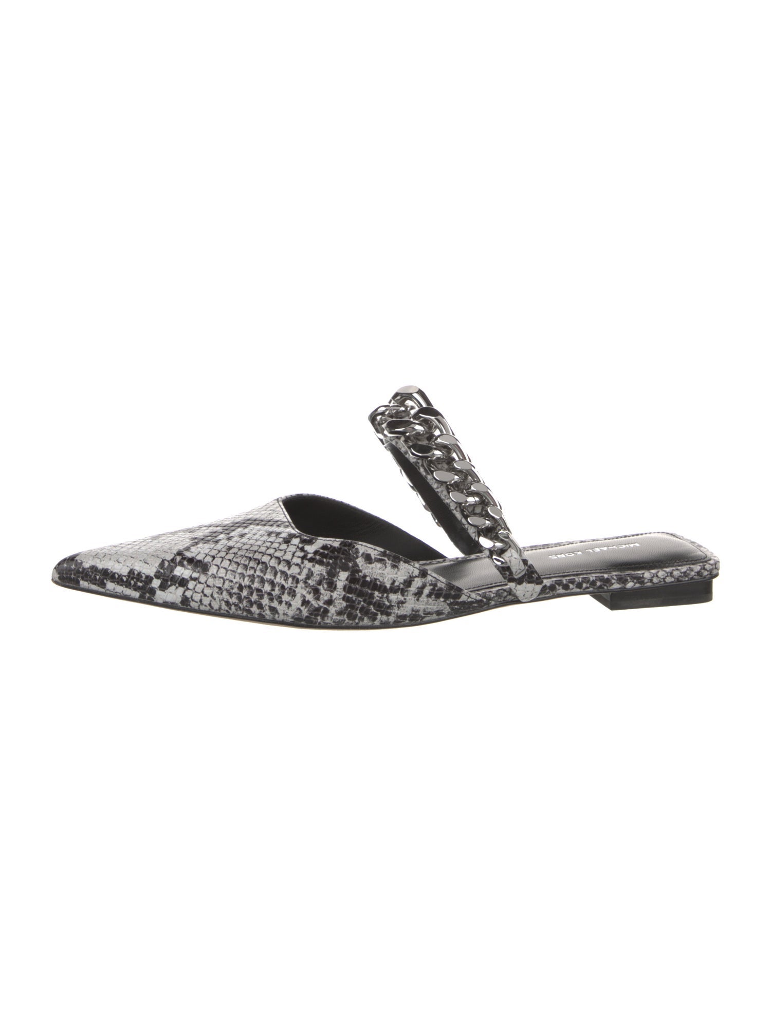 Michael Kors Leather Animal Print Mules