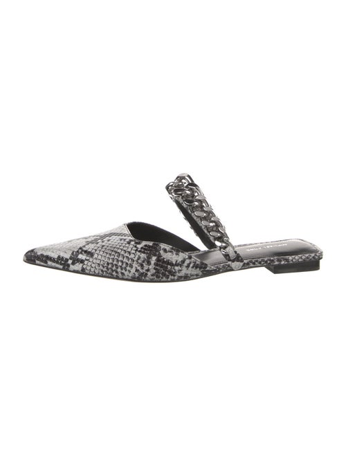 Michael Kors Leather Animal Print Mules