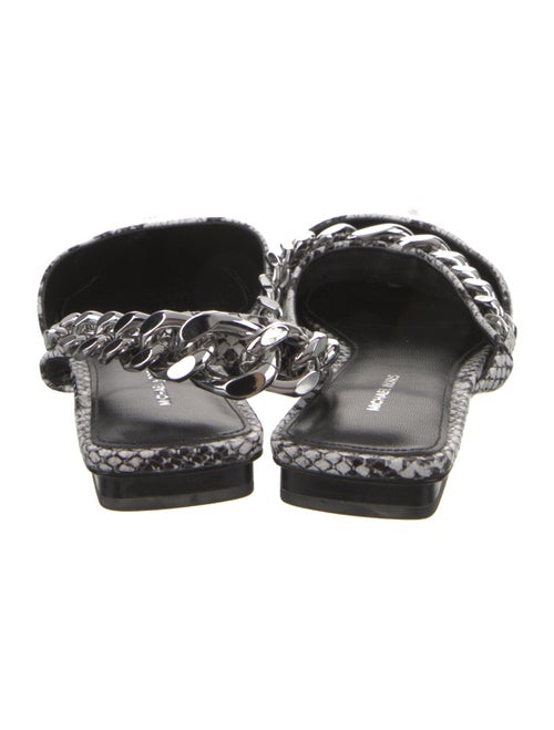 Michael Kors Leather Animal Print Mules