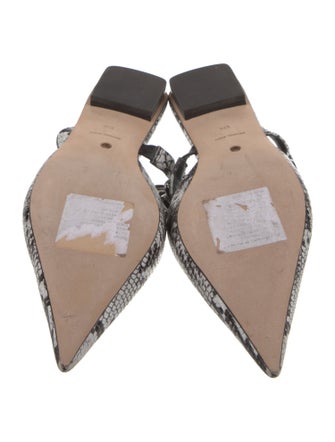 Michael Kors Leather Animal Print Mules