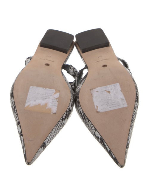 Michael Kors Leather Animal Print Mules