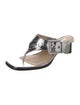 Michael Kors Leather Animal Print Slides