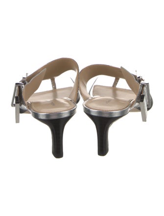 Michael Kors Leather Animal Print Slides