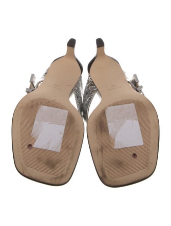 Michael Kors Leather Animal Print Slides