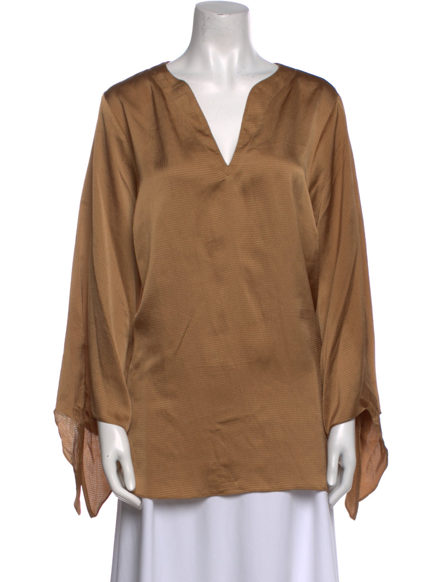Michael Kors V-Neck Long Sleeve Blouse