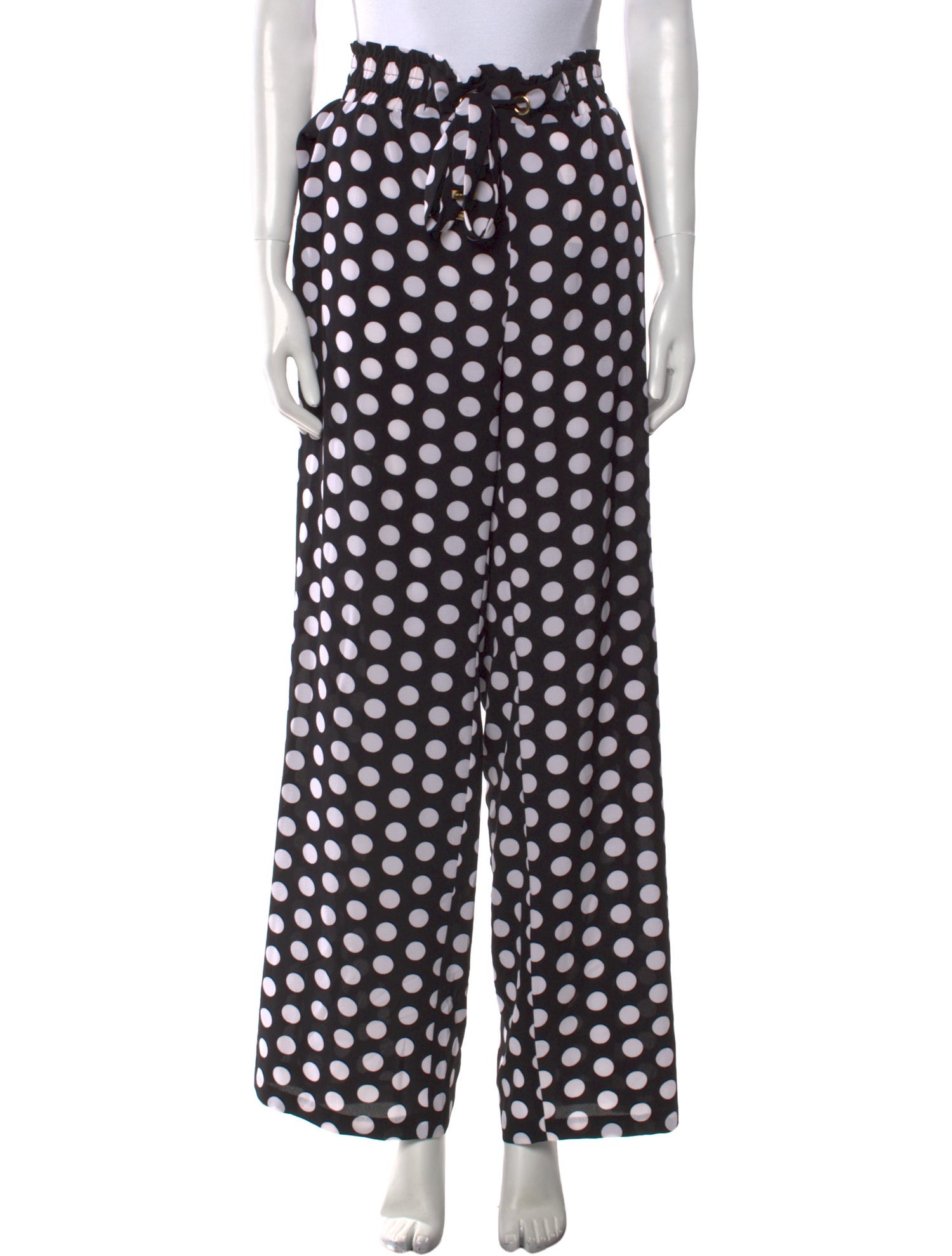Michael Kors Polka Dot Print Wide Leg Pants