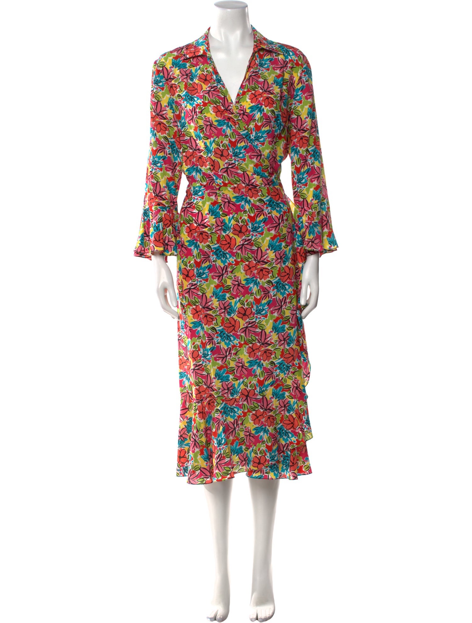 Michael Kors Silk Midi Length Dress