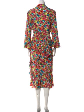 Michael Kors Silk Midi Length Dress