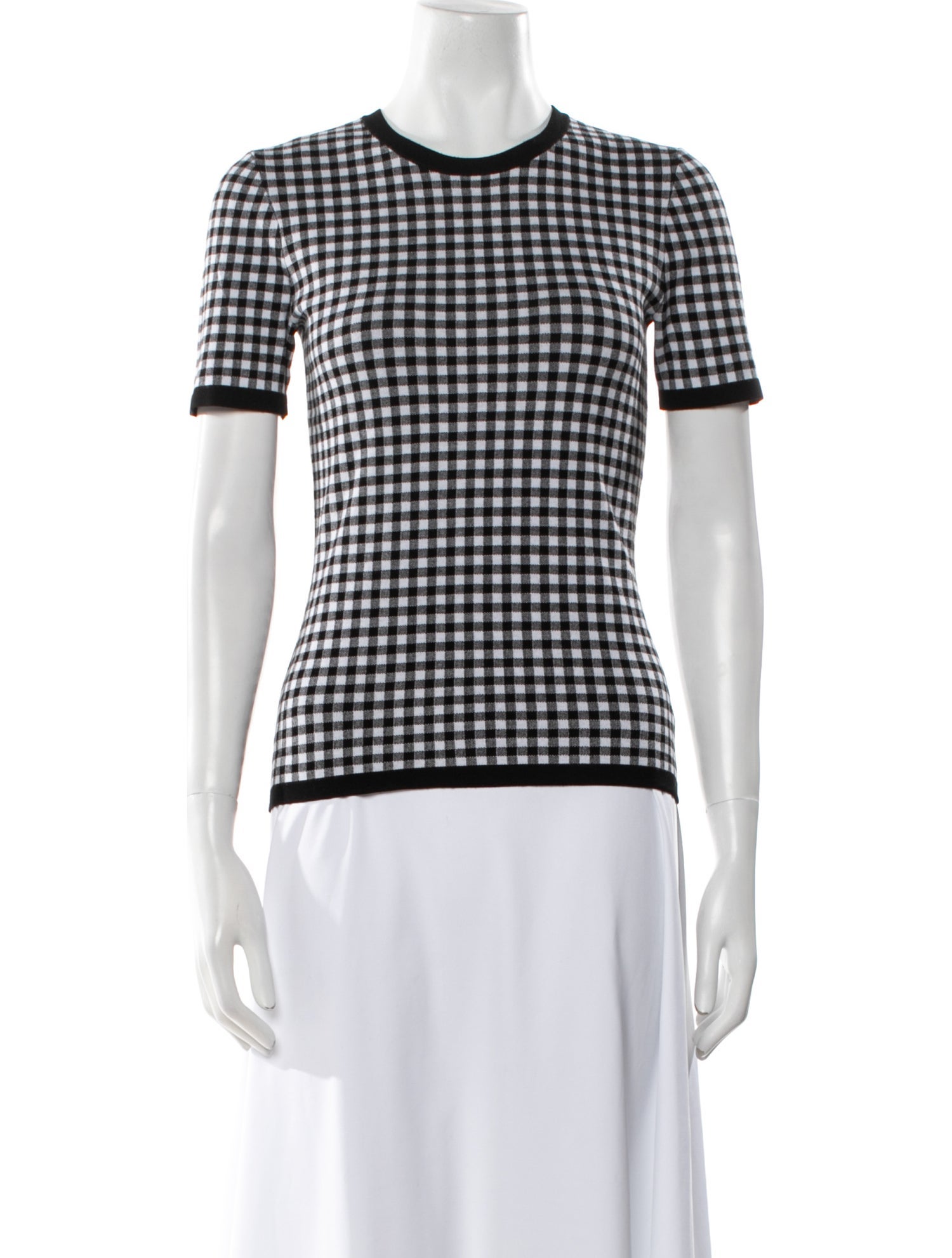 Michael Kors Plaid Print Crew Neck T-Shirt w/ Tags