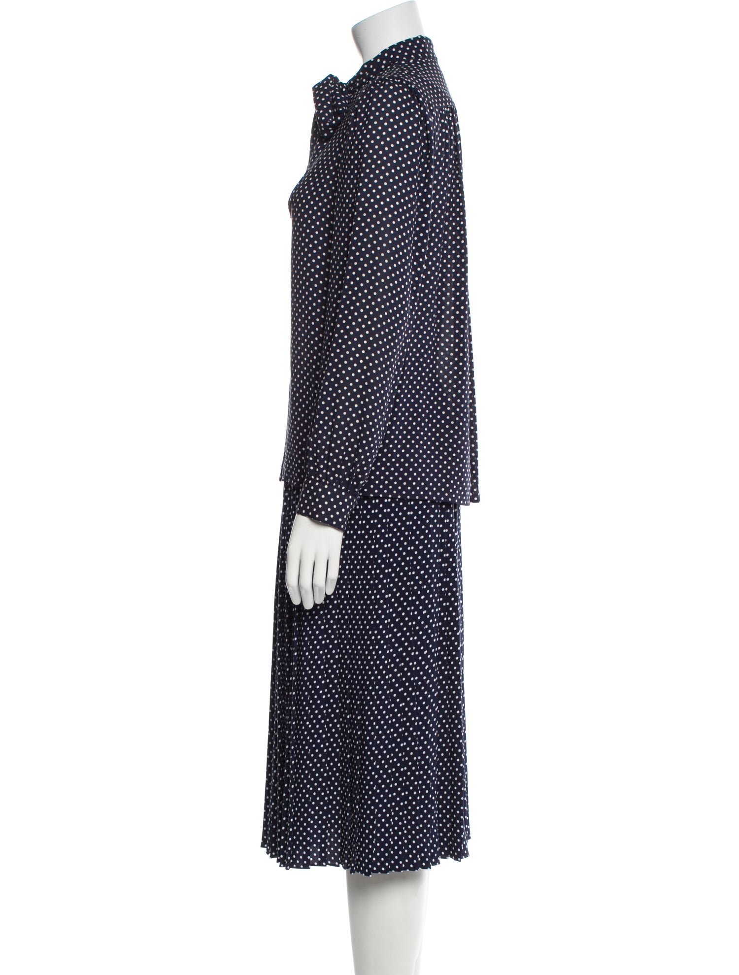 Michael Kors Silk Polka Dot Print Skirt Set