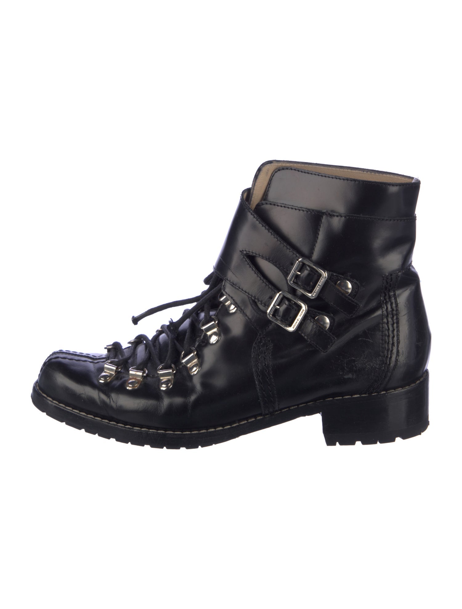 Michael Kors Leather Combat Boots