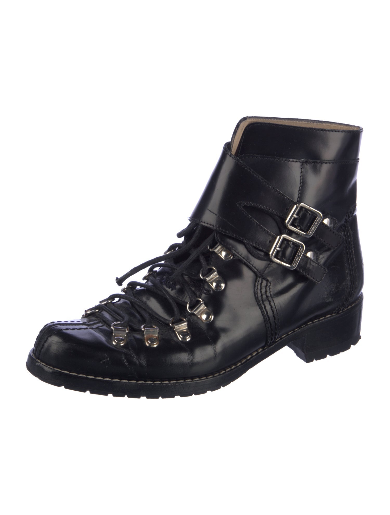 Michael Kors Leather Combat Boots