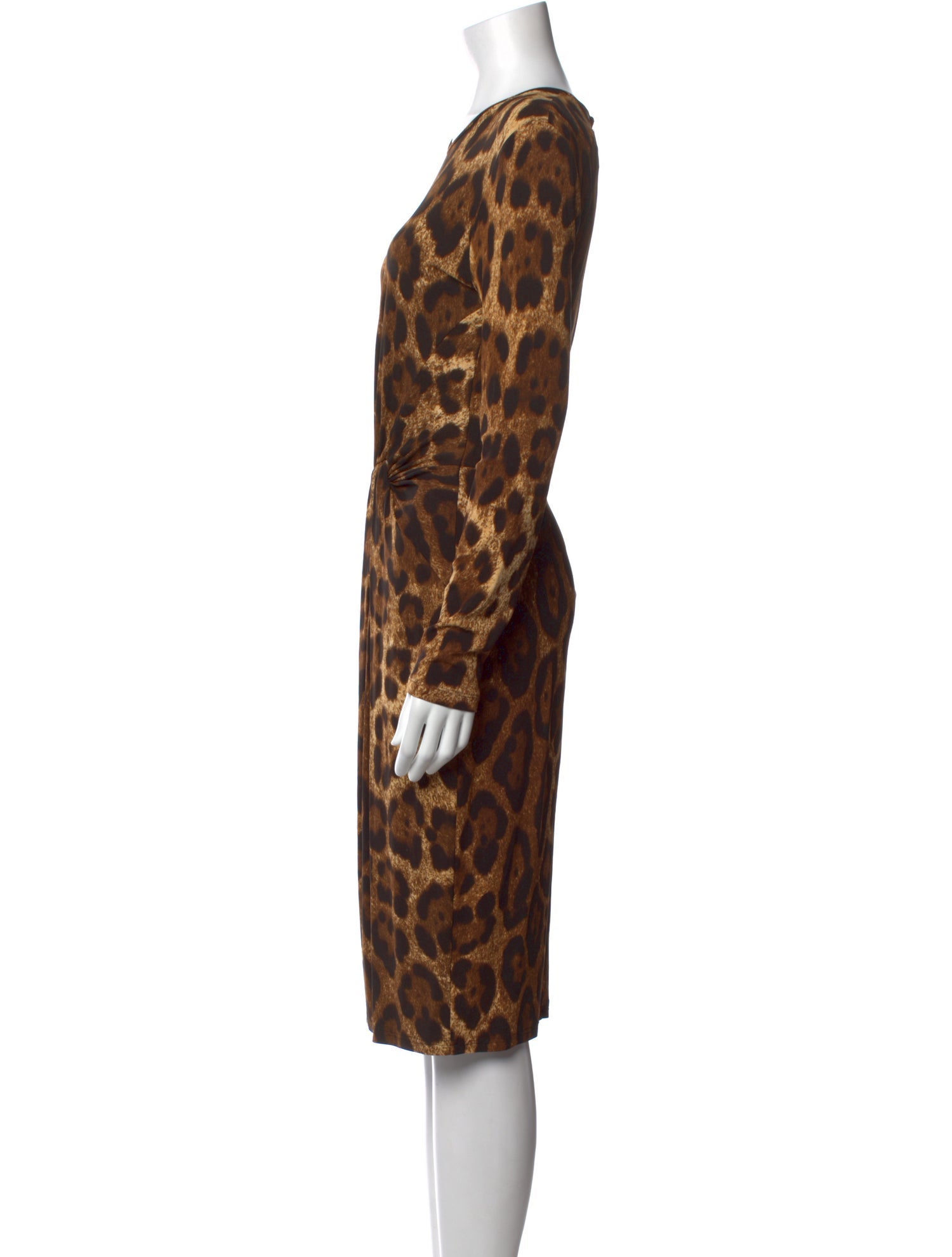 Michael Kors Animal Print Midi Length Dress