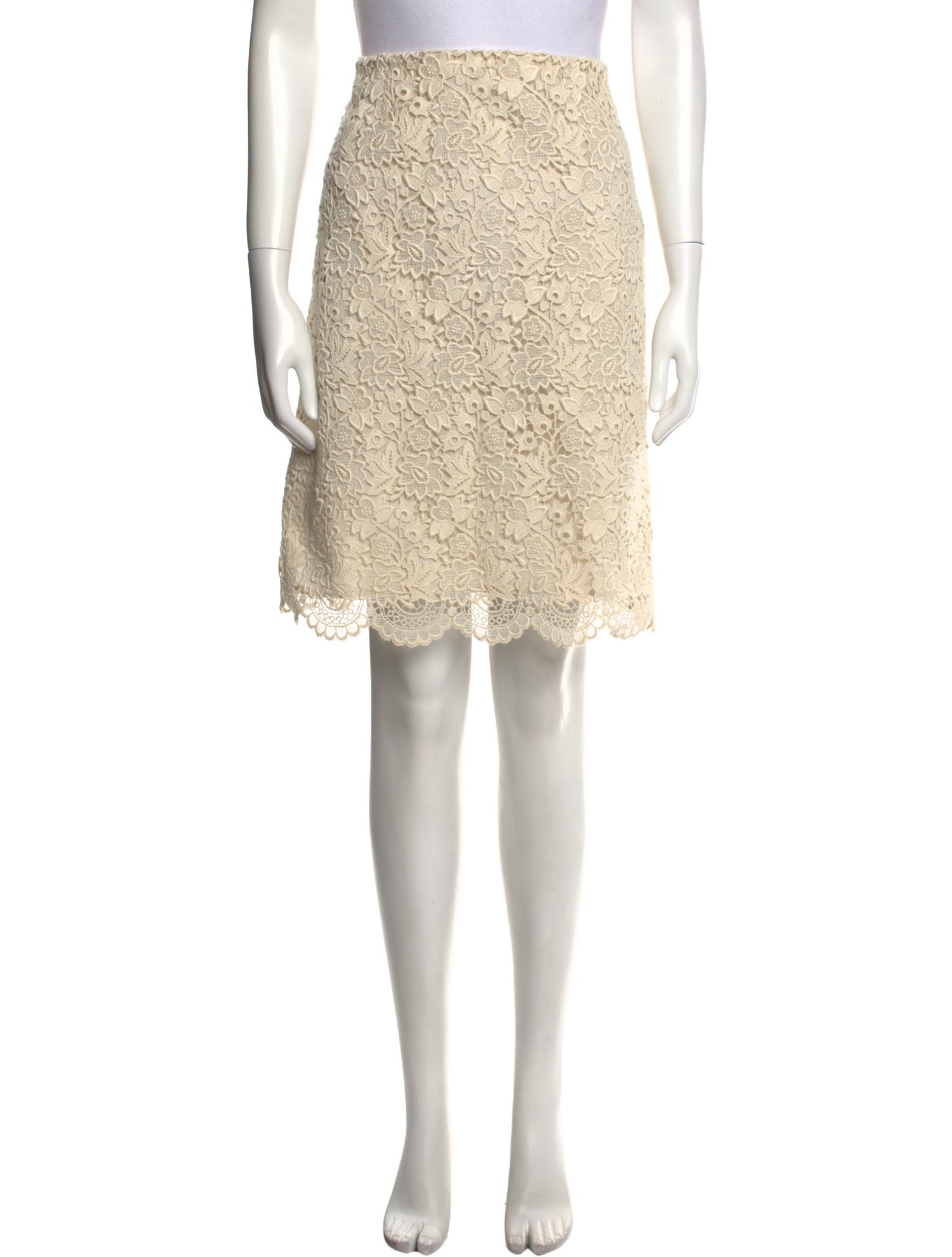 Michael Kors Lace Pattern Knee-Length Skirt