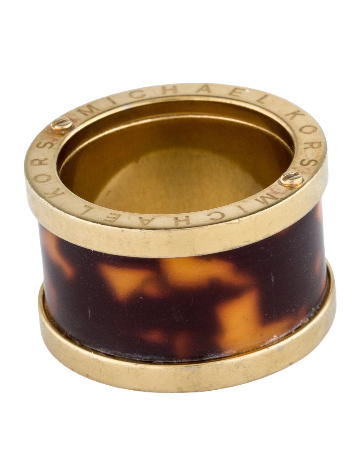 Michael Kors Tortoise Barrel Band Ring