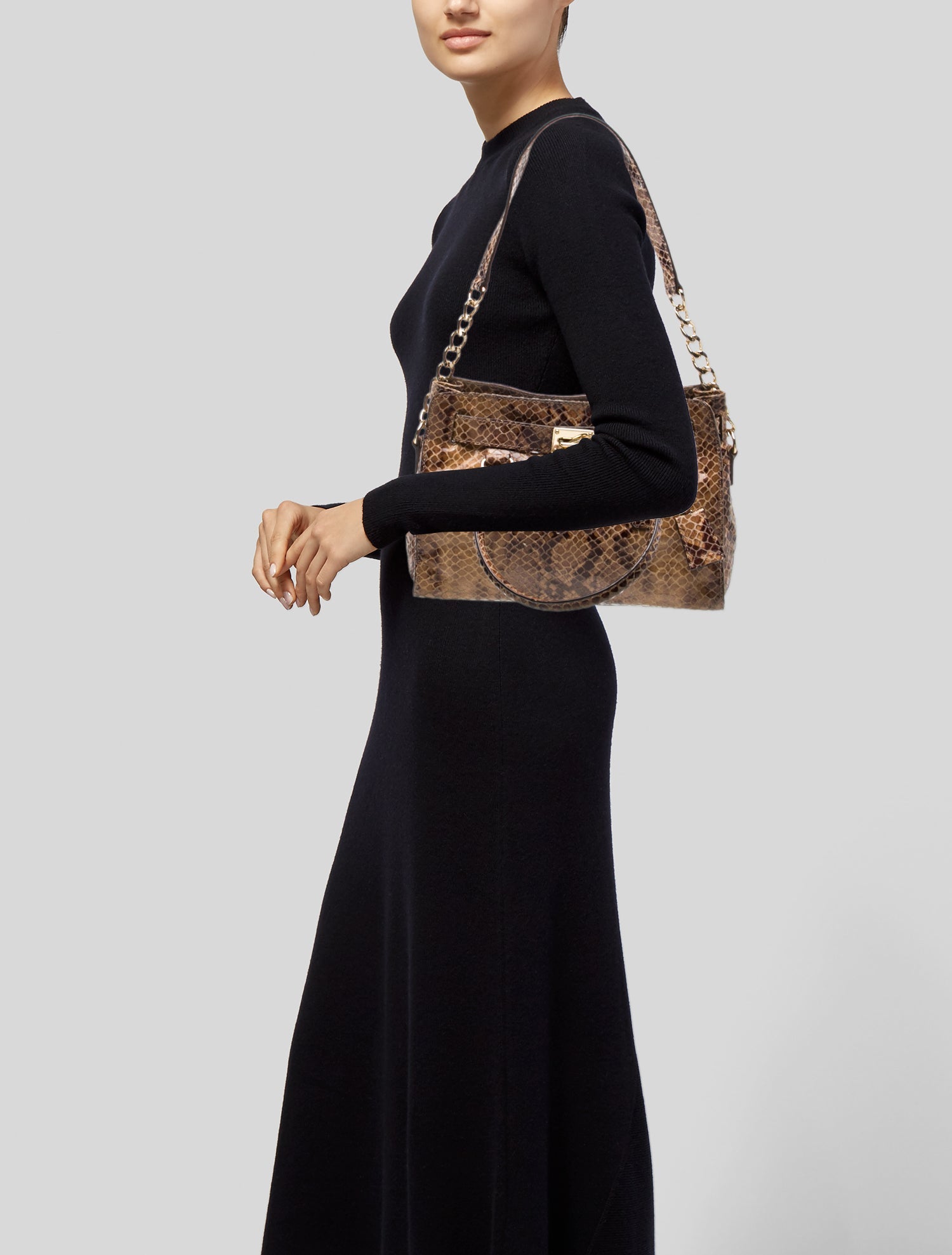 Michael Kors Leather Top Handle Bag