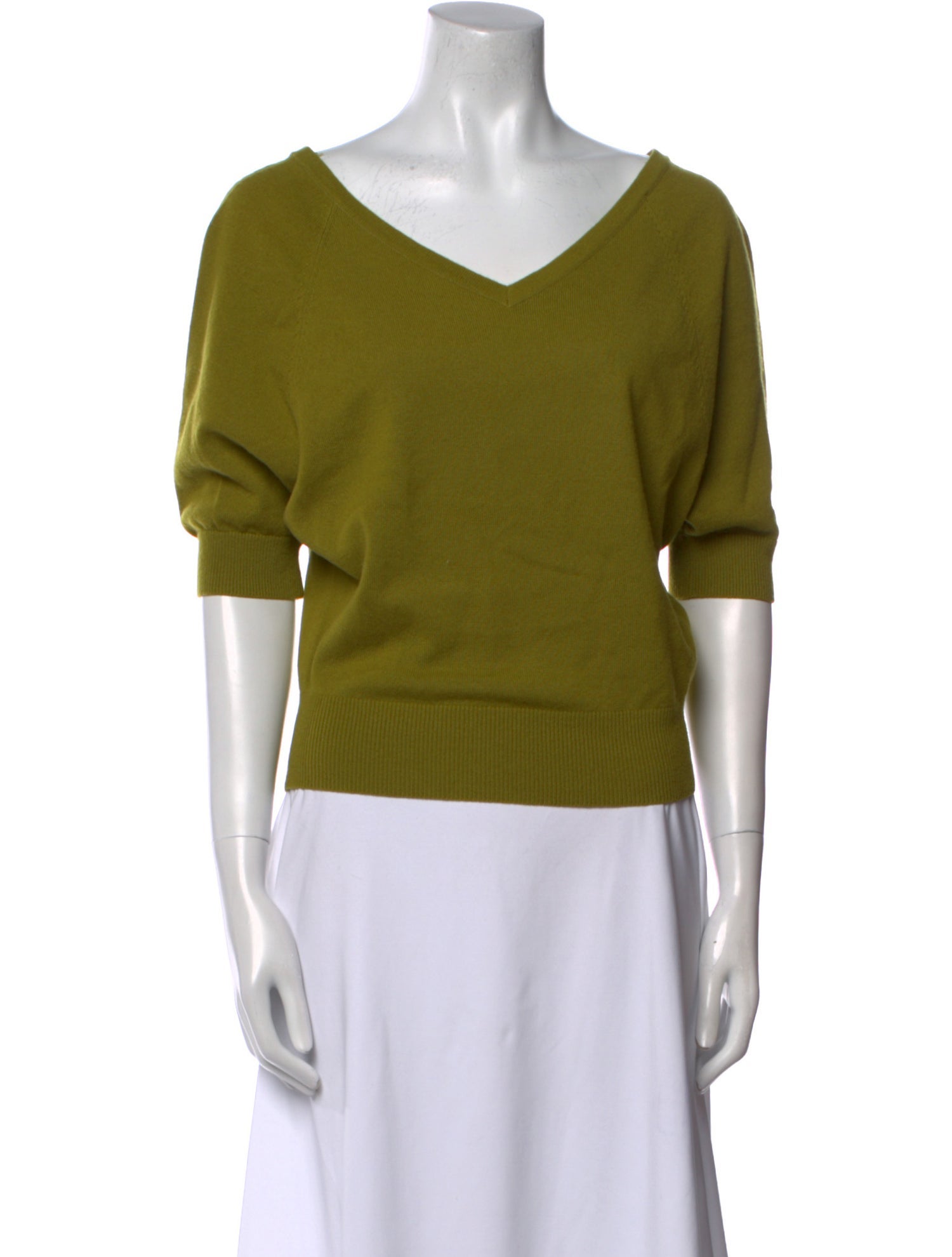 Michael Kors V-Neck Three-Quarter Sleeve Top