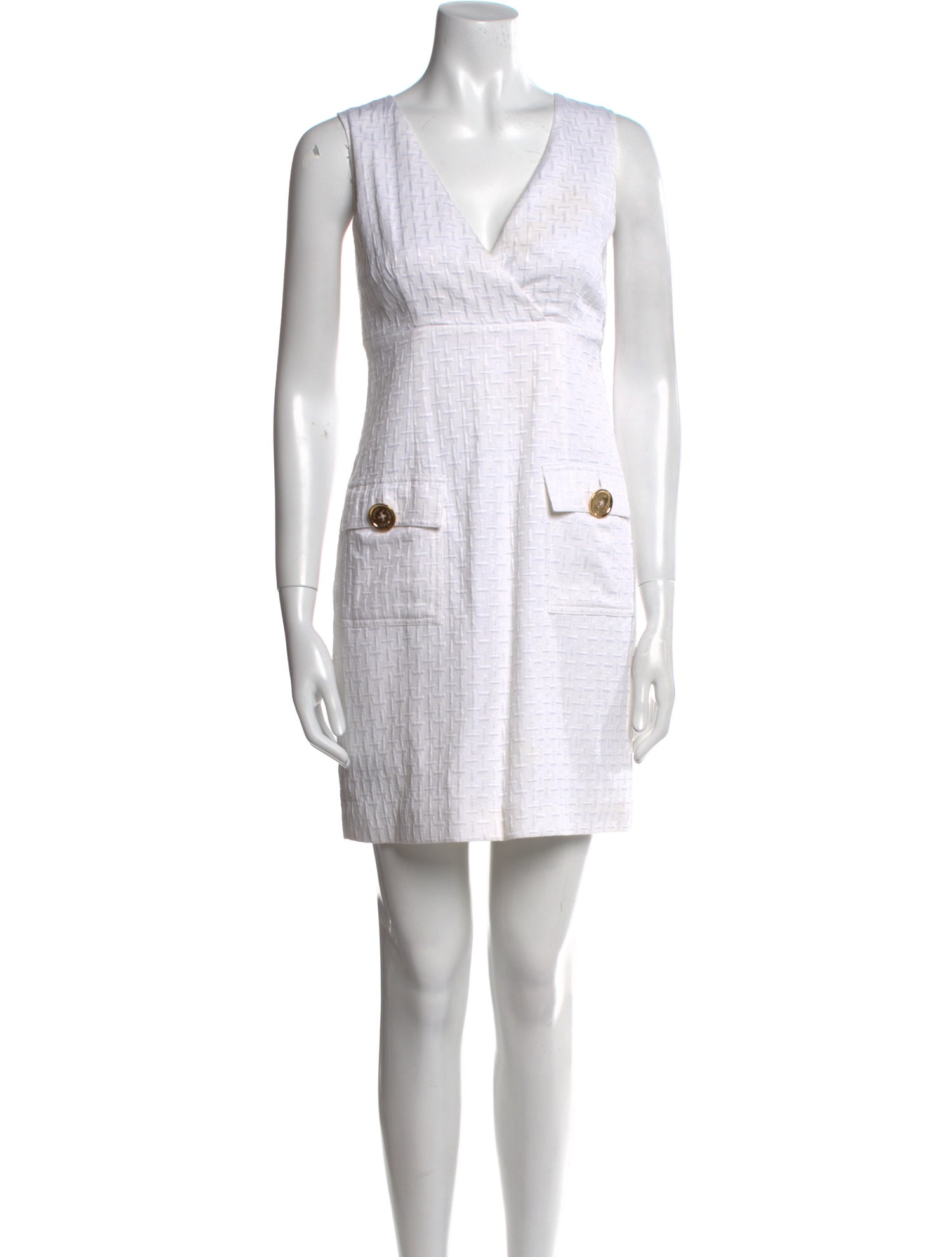 Michael Kors V-Neck Mini Dress - Neutrals Dresses, Clothing - MIC315923 |  The RealReal