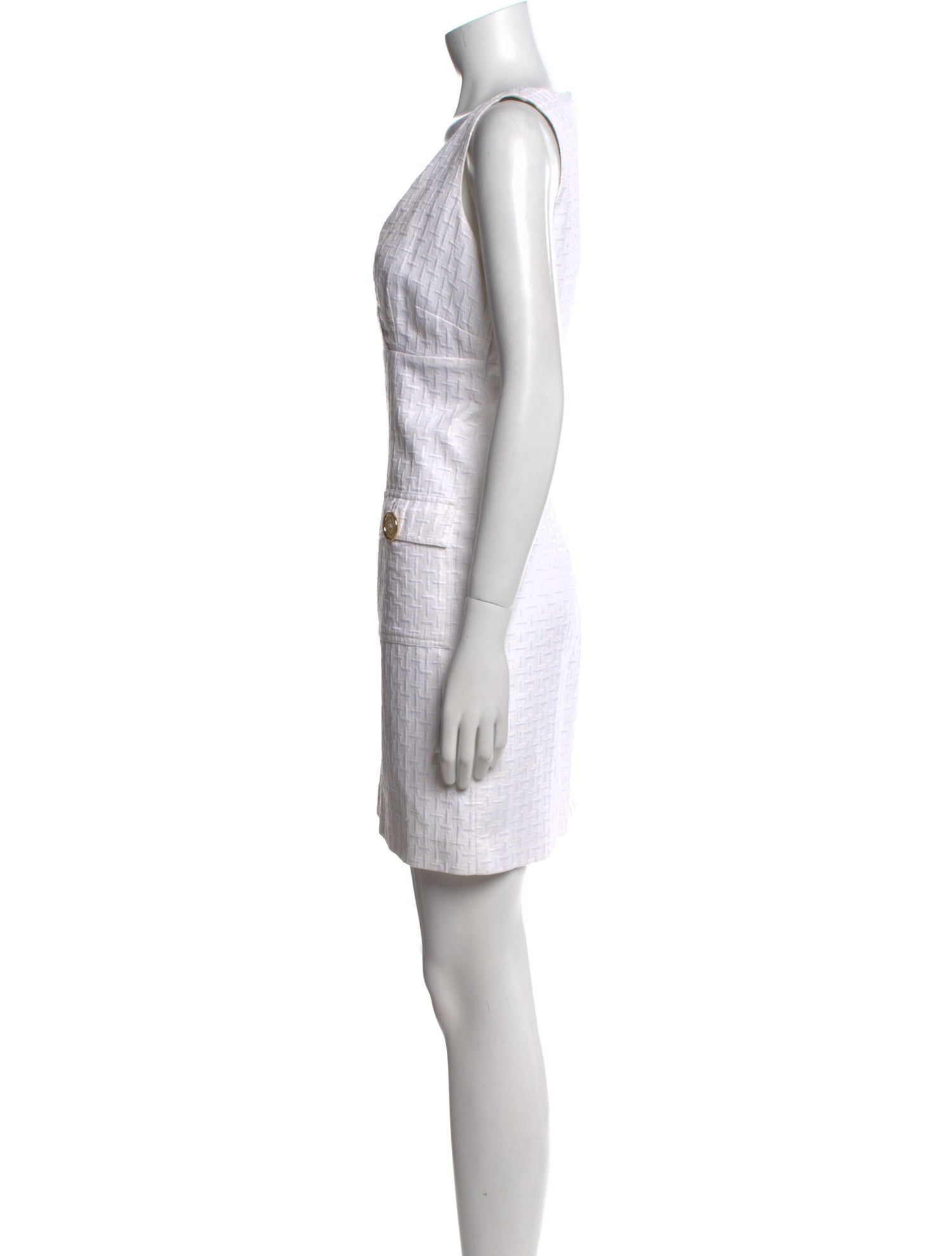 Michael Kors V-Neck Mini Dress - Neutrals Dresses, Clothing - MIC315923 |  The RealReal