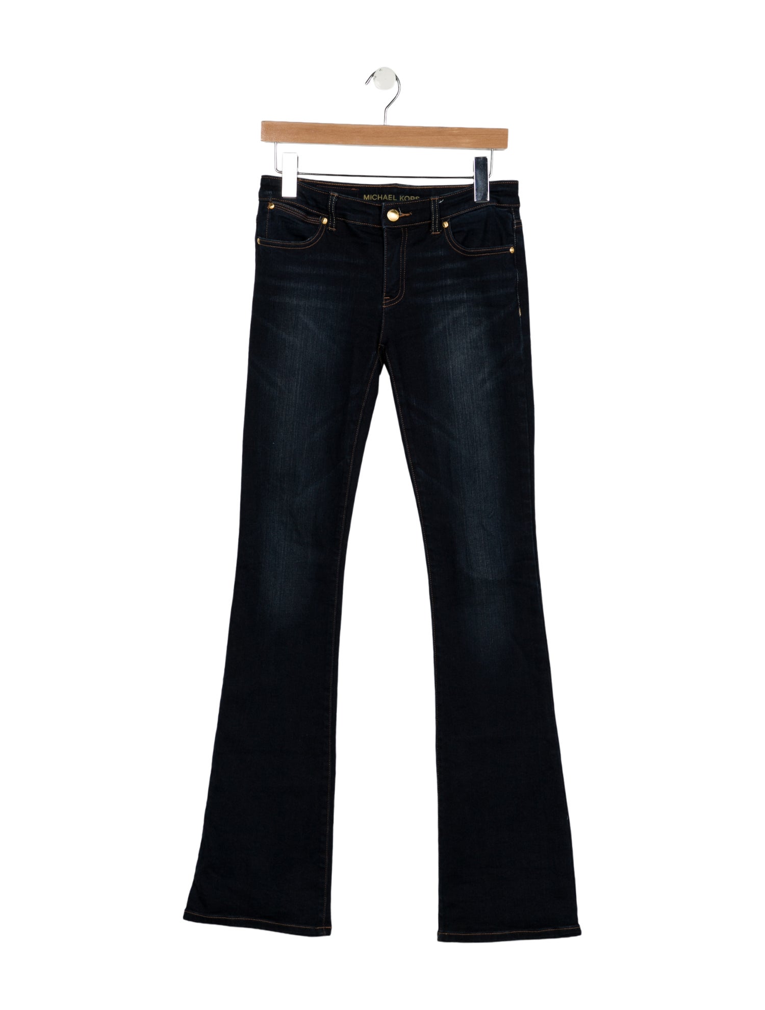 Michael Kors Mid-Rise Wide Leg Jeans