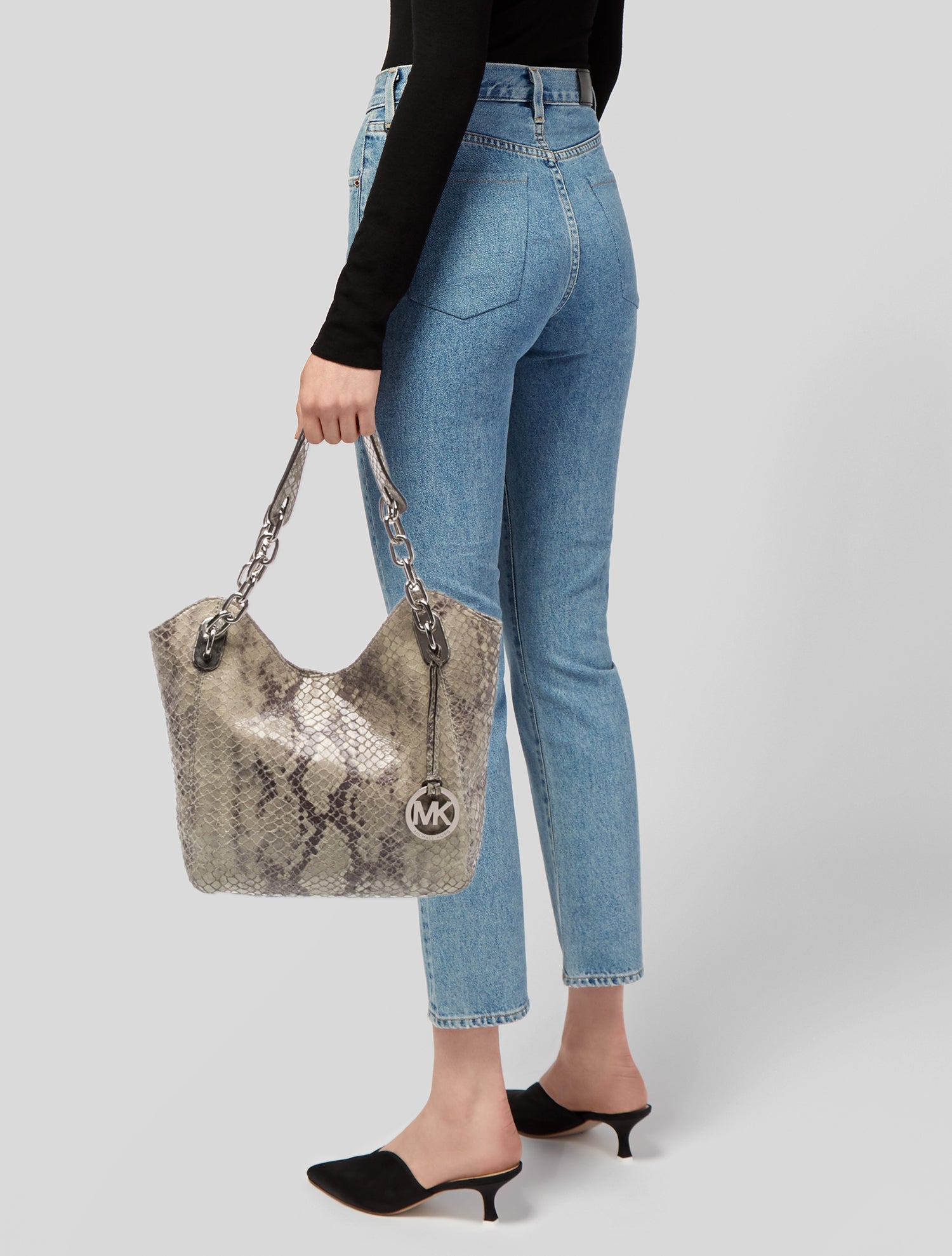 Michael Michael Kors Embossed Leather Hobo