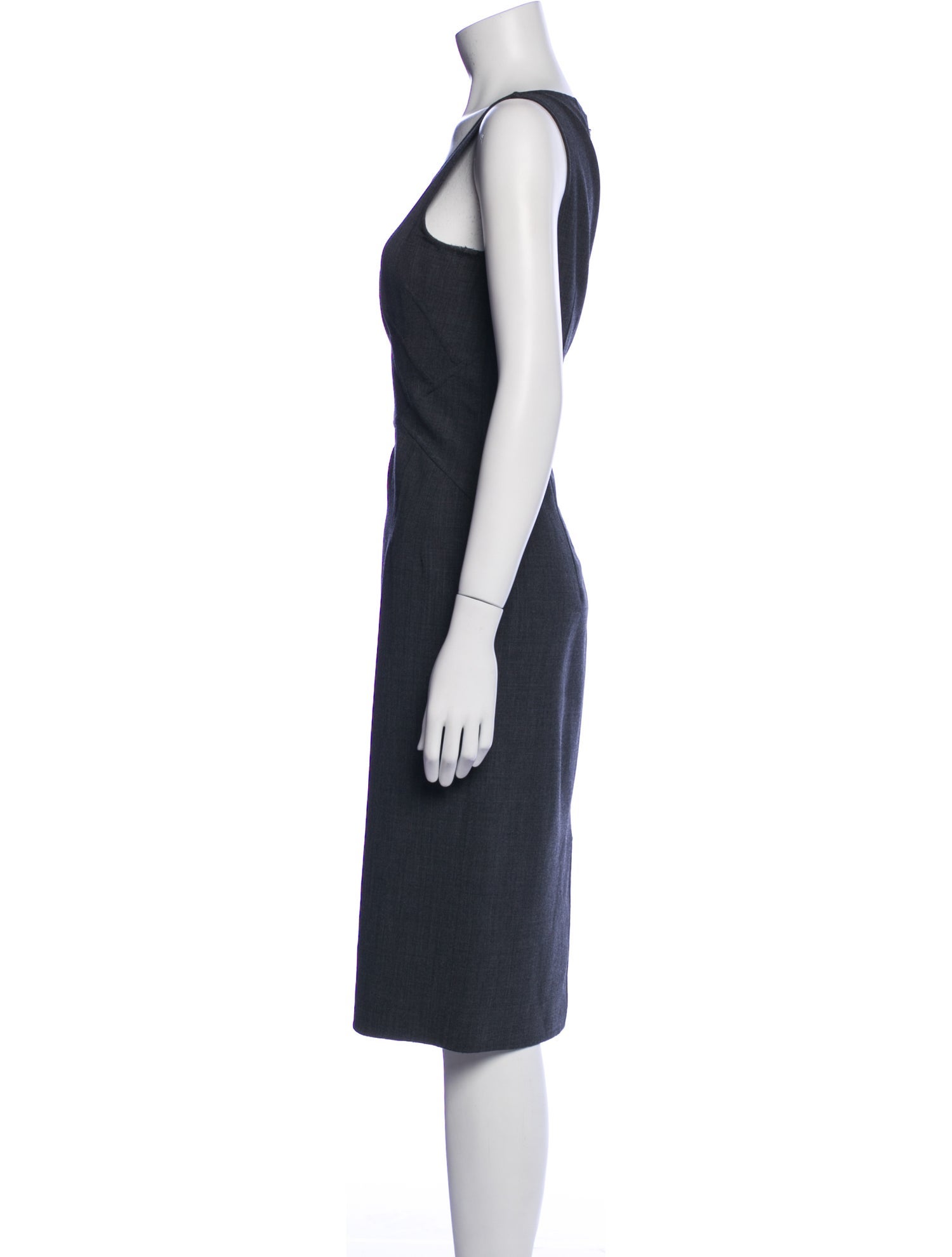 Michael Kors Virgin Wool Midi Length Dress