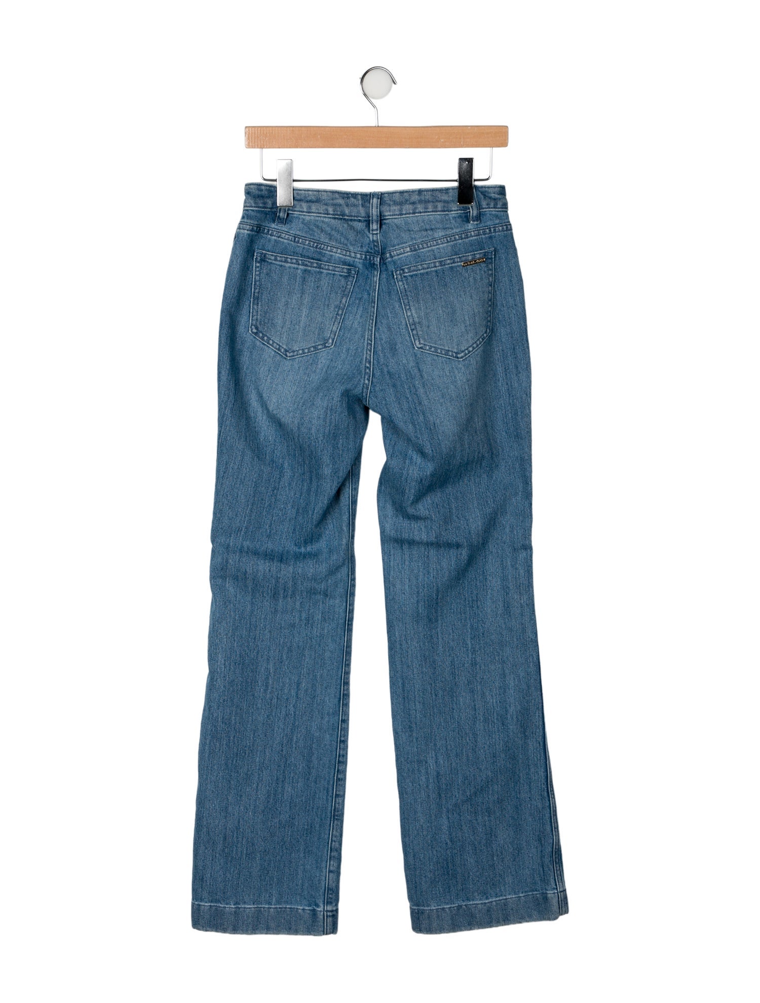 Michael Kors Mid-Rise Wide Leg Jeans