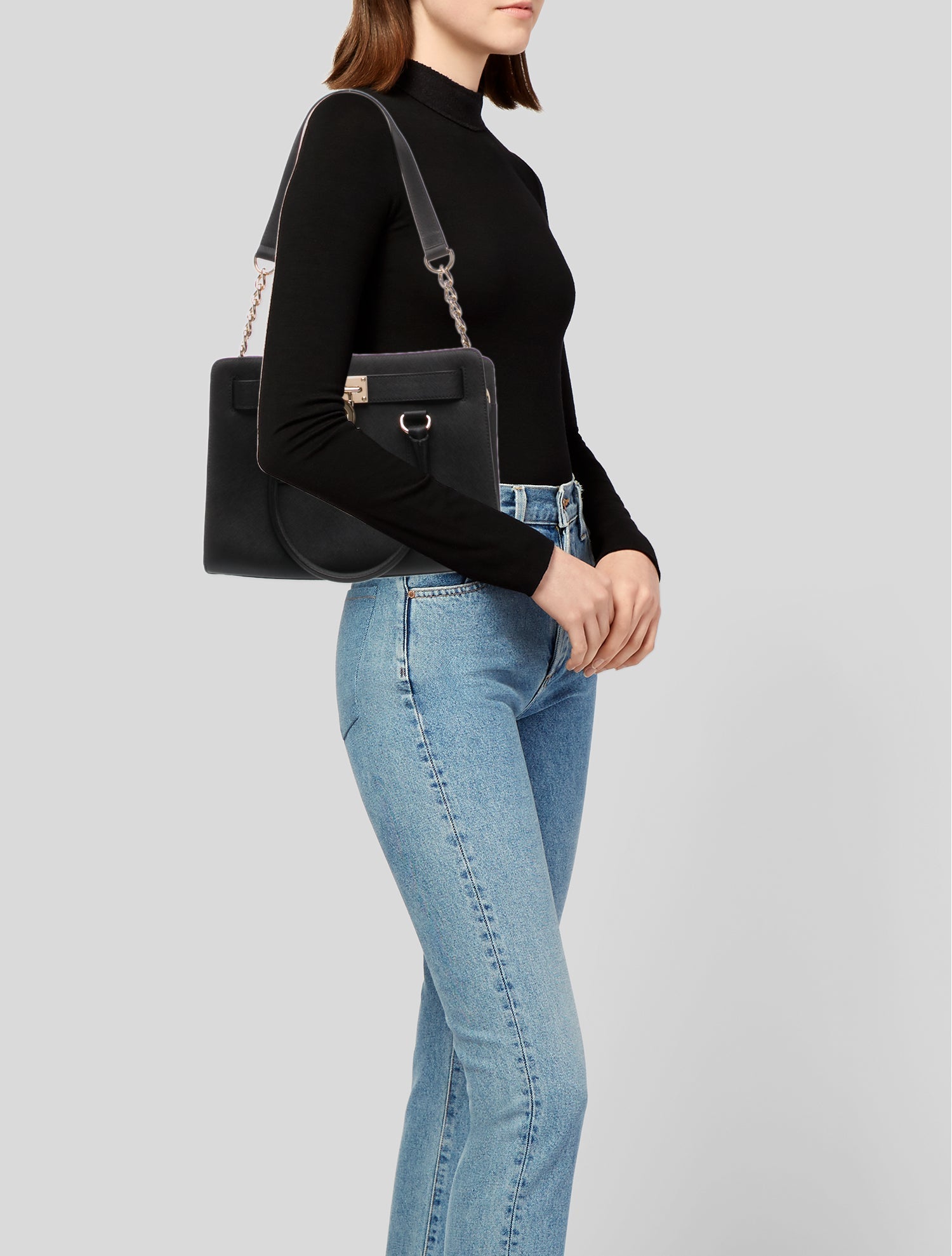 Michael Kors Saffiano Leather Top Handle Bag