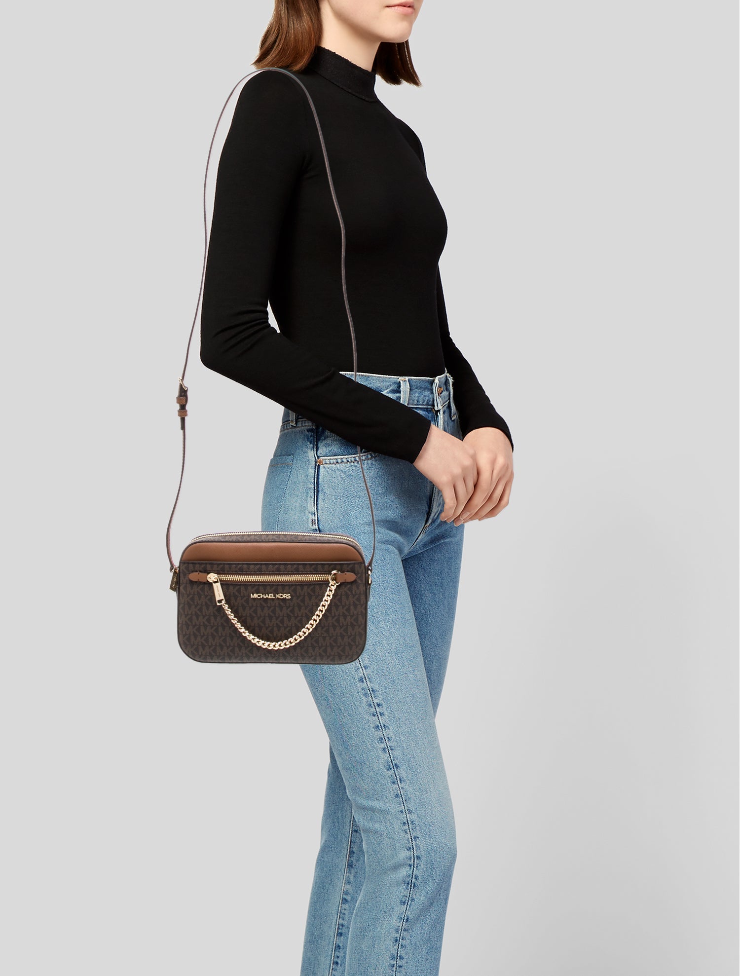 Michael Kors Monogram Top Handle Bag