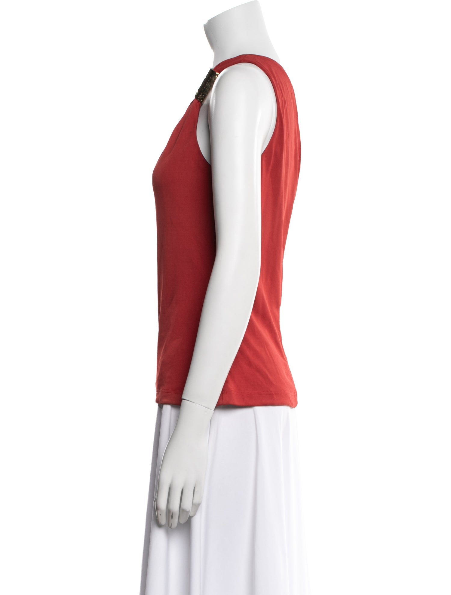 Michael Kors One-Shoulder Sleeveless Top