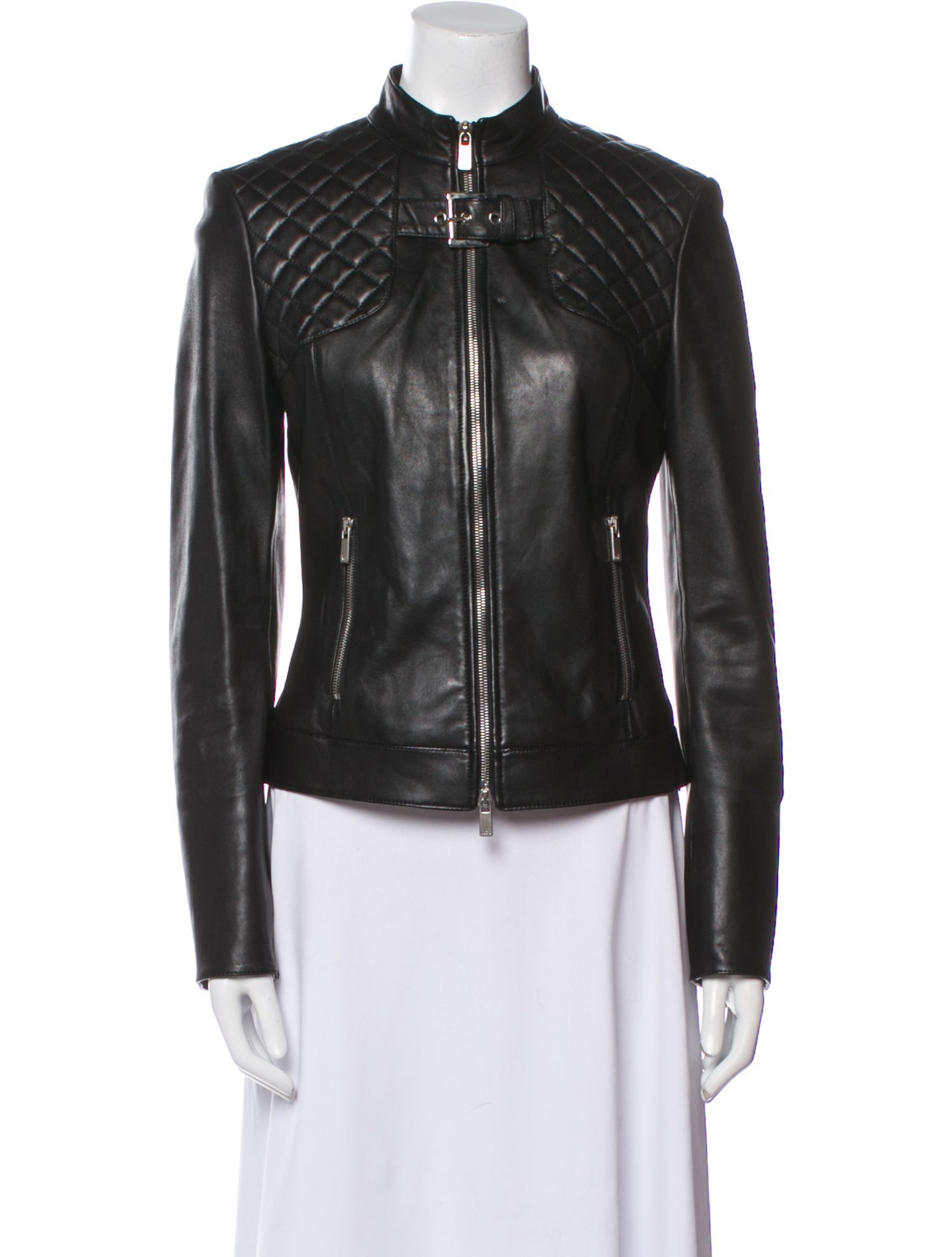 Michael Kors Leather Biker Jacket